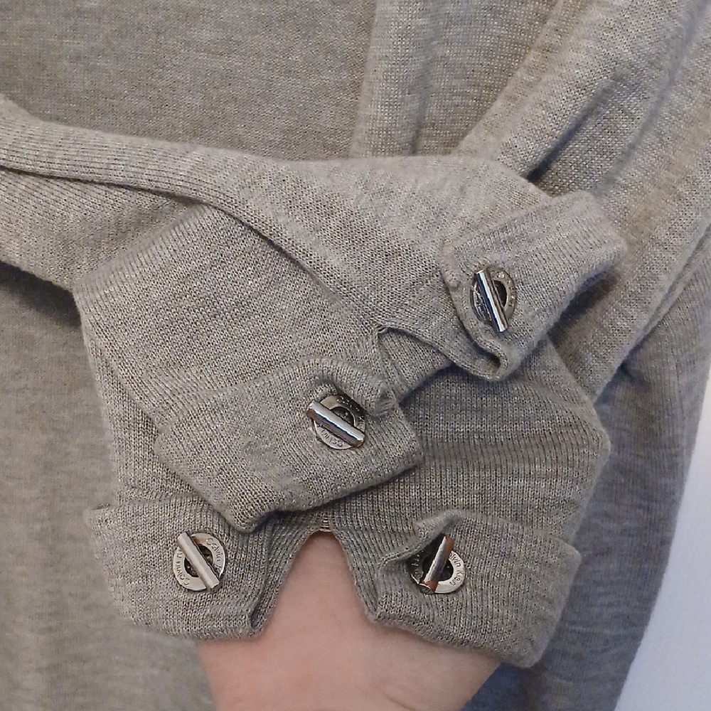 Calvin Klein Gray Cardigan Women's Large - Picture 4 of 5